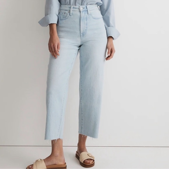 Madewell The Plus Perfect Vintage Wide-Leg Crop Jean in ward wash 33P - Picture 2 of 12